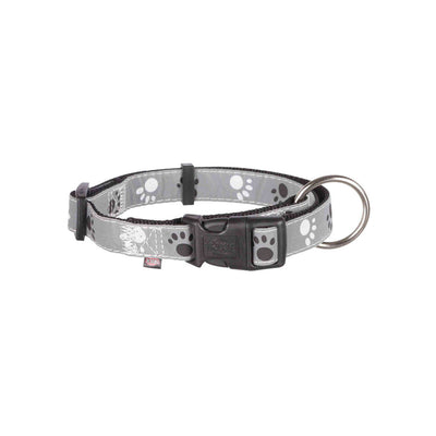 Hundehalsbånd Trixie Silver Reflect Sort Grå M/L 35-55 cm