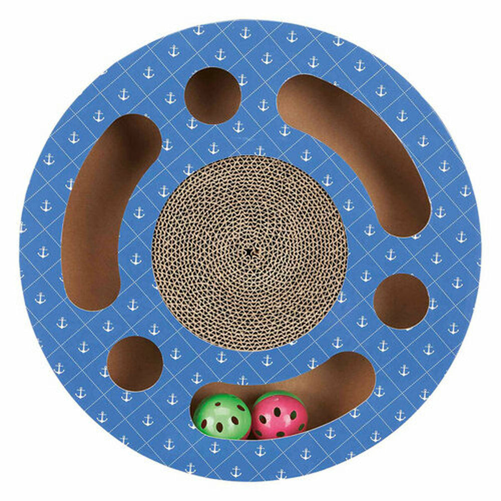 Kradsebrætter til katte Trixie Blå Pap Plastik Ø 33 cm