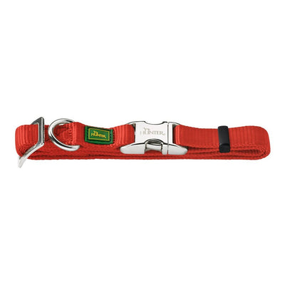 Hundehalsbånd Hunter Basic Alu-Strong Rød Størrelse L (45-65 cm)