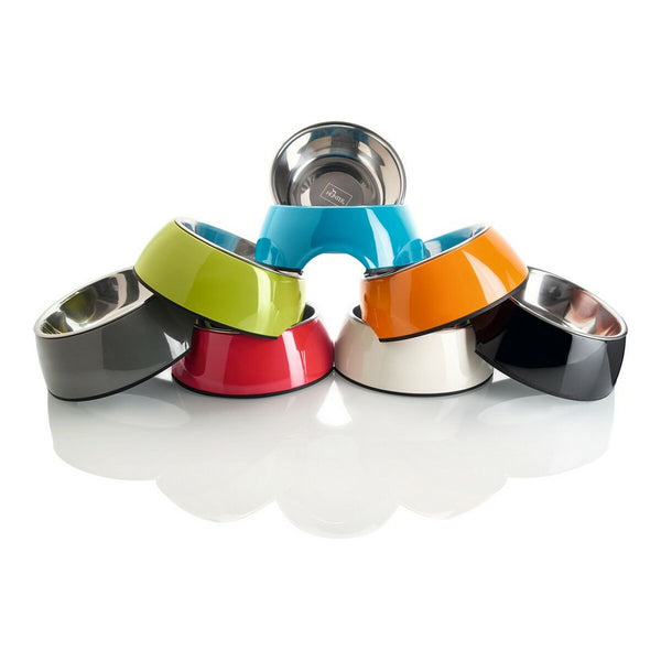 Hund Feeder Hunter Melamin Rustfrit stål Sort 700 ml (22 x 22 x 11,5 cm)