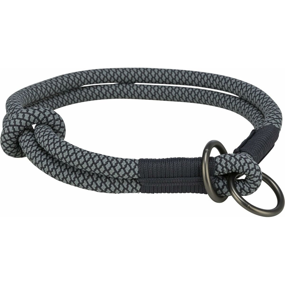 Hundetræning kraver Trixie Soft Rope Sort Grå L/XL 55 cm