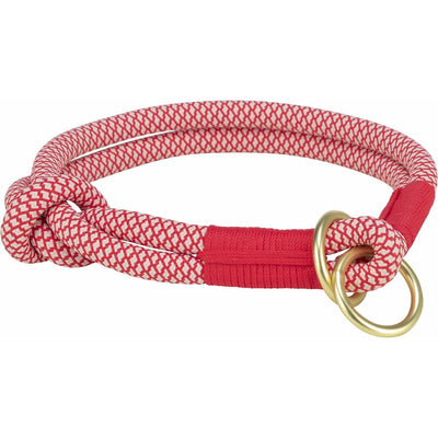 Hundetræning kraver Trixie Soft Rope Rød Flødefarvet L/XL 55 cm