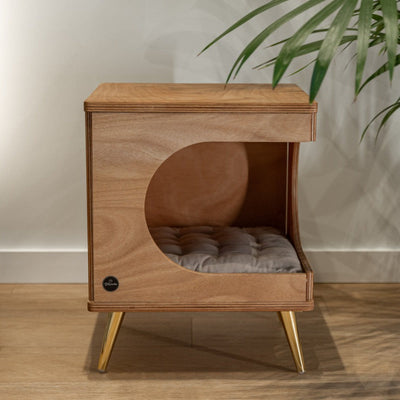 Eksklusiv Kattehule i Mahogni – Håndlavet