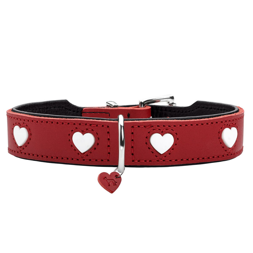 Hundehalsbånd Hunter Love M/L 47-54 cm Rød