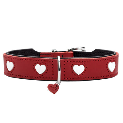 Hundehalsbånd Hunter Love Rød S/M 38-44 cm