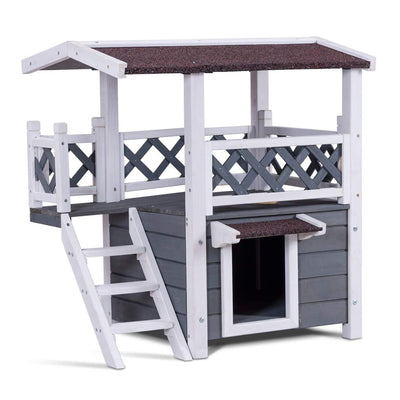 Luksus 2-etagers Hundehus i Træ