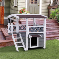 Luksus 2-etagers Hundehus i Træ