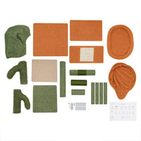 Kaktus Kradsetræ med Sovehule – Grøn & Orange